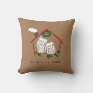 Coussin Chouette de Noël Be Accueil mignonne