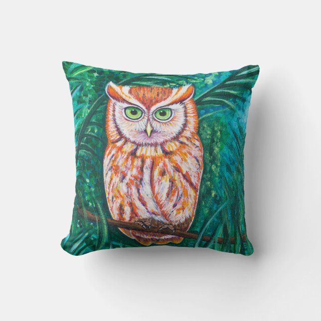 Coussin Chouette des forêts (Recto)