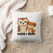 Coussin Chouette et Chiot Mignon pour la Décoratio (Couverture)
