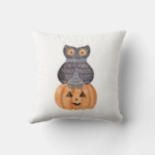 Coussin Chouette et Citrouille en aquarelle (Verso)