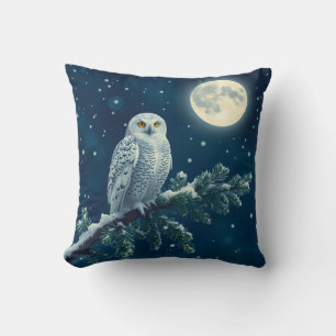 Coussin Chouette harfang de Noël