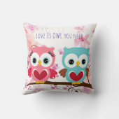 Coussin Chouette mignonne dont vous avez besoin est Love F (Verso)