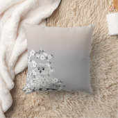 Coussin Chouette mignonne Fleur cerise Beige Taupe Blanc (Couverture)