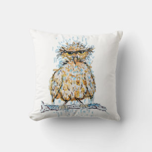 Coussin Chouette mouillée