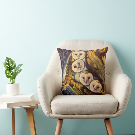 Coussin Chouettes (Chaise)