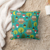 Coussin Chouettes Dans L'Oreiller À Jeu De Forêt (Couverture)