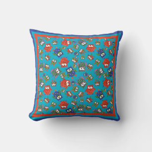 Coussin Chouettes jolies et colorées Rouge, Bleu, Vert sur