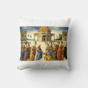 Coussin Christ Donner les clés à saint Pierre