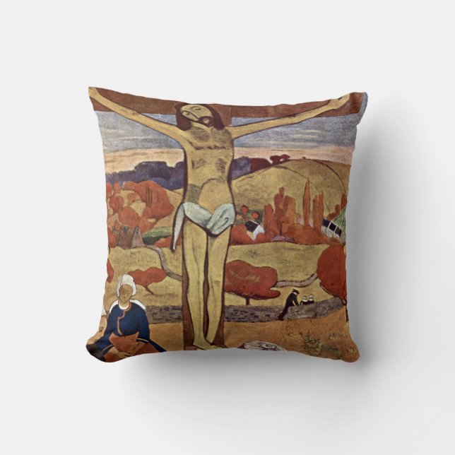 Coussin Christ Jaune par Paul Gauguin, Art Vintage (Recto)
