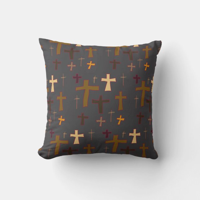 Coussin Christian Crosses Neutral Tone (Recto)