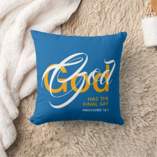Coussin Christian DIOD A LE DERNIER DISANT Prov 16:1 Monog
