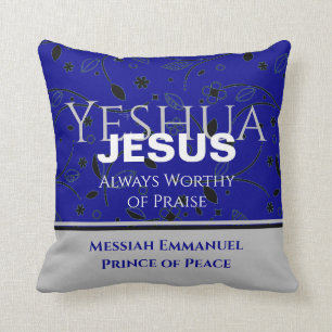 Coussin Christian JÉSUS VAUT TOUJOURS LA PEINE DE LOUER No
