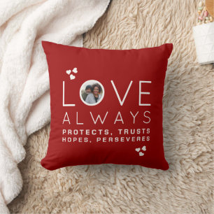 Coussin Christian LOVE TOUJOURS Photo Saint Valentin