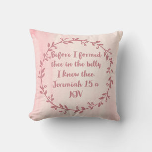 Coussin Christian Nursery Decor - Jérémie 1:5 a