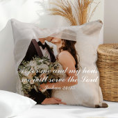 Coussin Christian Scripture Mariage Photo
