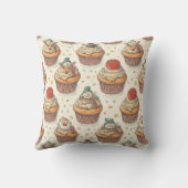 Coussin Christmas Cupcake Party Pattern | Cute Desserts (Verso)