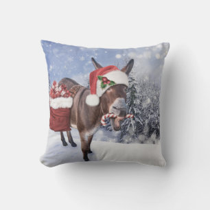 Coussin Christmas donkey with funny