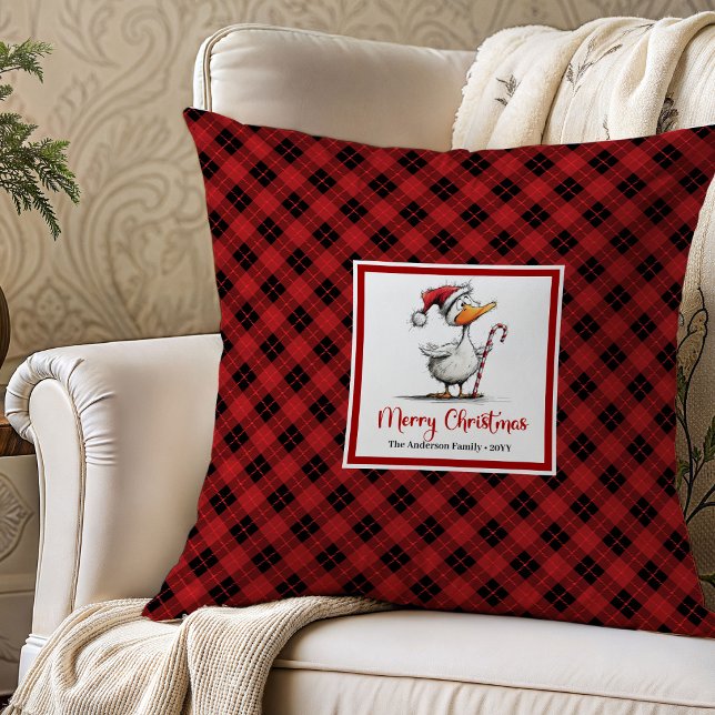Coussin Christmas Funny Quirky Geese Throw Pillow Decor (Christmas Funny Quirky Geese Throw Pillow Decor)