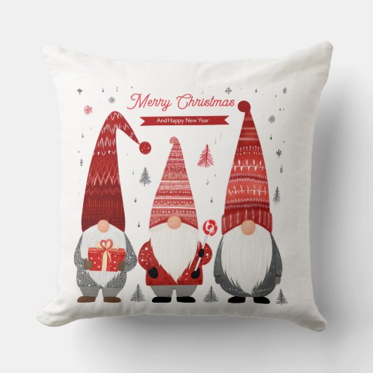Coussin Christmas Gnome Throw Pillow (Recto)