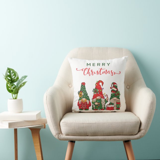 Coussin Christmas Gnomes (Chaise)