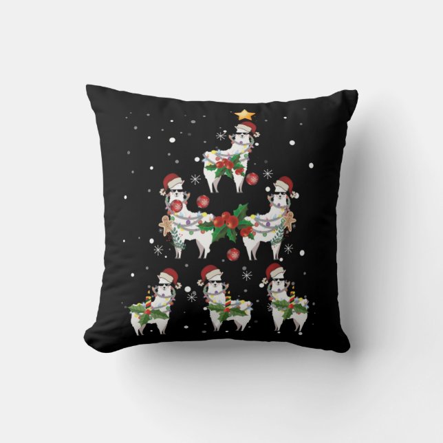 Coussin Christmas Llama (Recto)