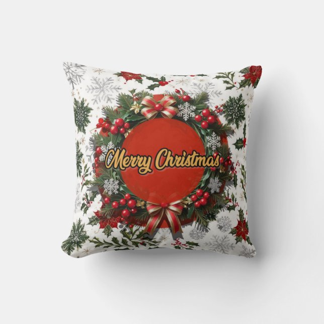 Coussin Christmas pillows with snowflakes (Recto)