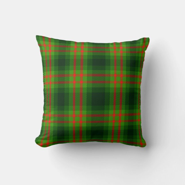 Coussin Christmas Red Green Tartan Plaid Seamless Pattern (Recto)