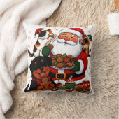 Coussin christmas, santa claus, holiday cookies, calico ca (Couverture)