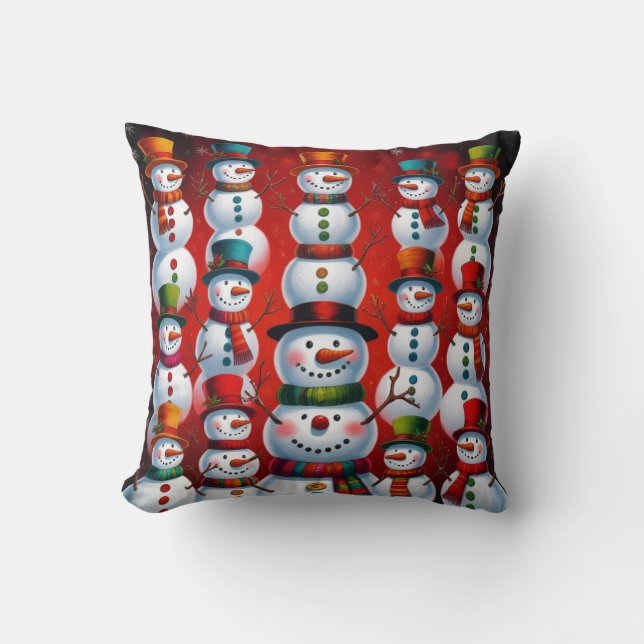 Coussin Christmas snowman pillows (Recto)