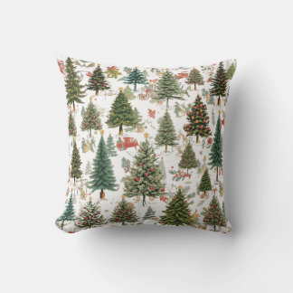 Coussin Christmas tree forest, original design