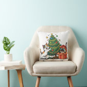 Coussin Christmas Tree & Gift Surprise Cats  (Chaise)