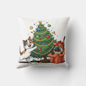 Coussin Christmas Tree & Gift Surprise Cats  (Verso)