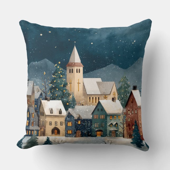 Coussin Christmas Village (Recto)