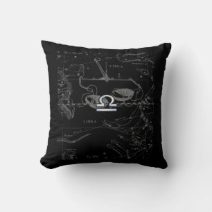 Coussin Chrome argenté comme le signe du zodiaque Balance