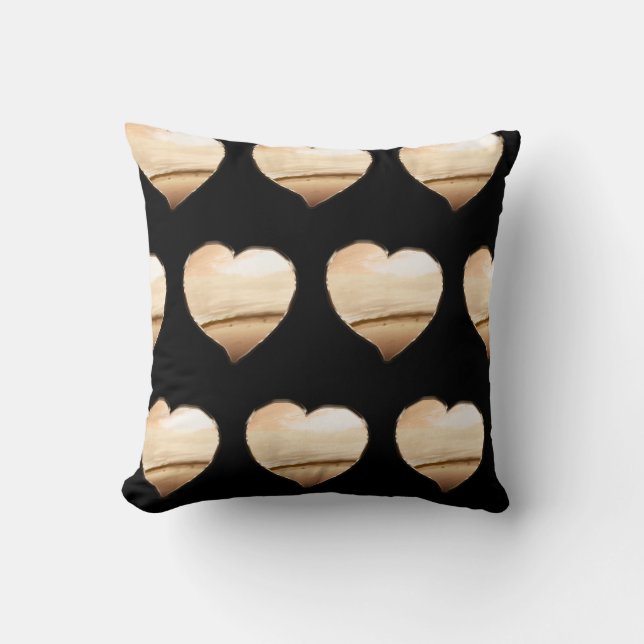 Coussin Chrome Coeurs Motif 3 (Recto)