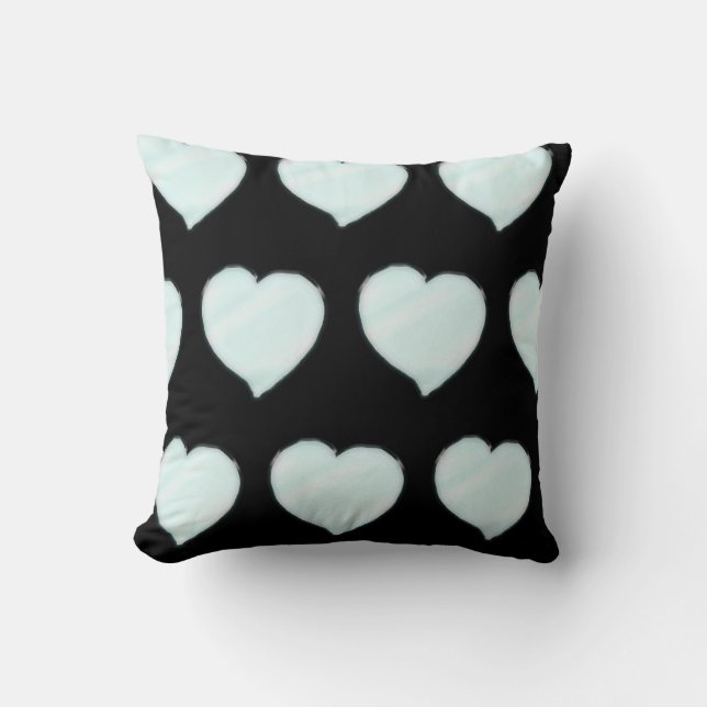 Coussin Chrome Coeurs Motif 4 (Recto)