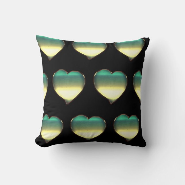 Coussin Chrome Coeurs motif 7 (Recto)