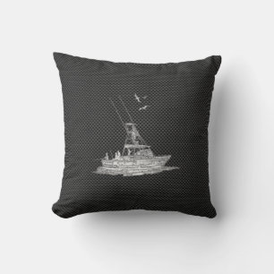 Coussin Chrome Comme bateau de pêche sur la fibre de carb