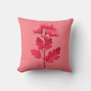 Coussin Chrysanthème rose