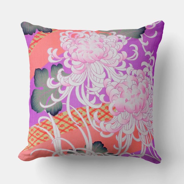 Coussin Chrysanthemum, Design japonais (Recto)