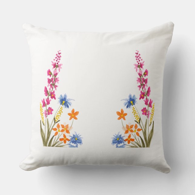 Coussin Chuchotement de Fleur Sauvage (Recto)