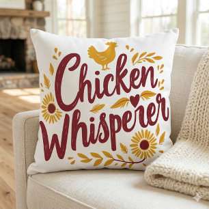 Coussin Chuchoteur de poulets Maison de ferme rustique Cot