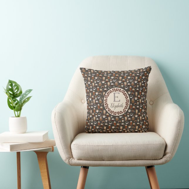 Coussin Chute de l'amoureux du café Monogram (Chaise)