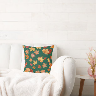 Coussin Chute du vert feuille