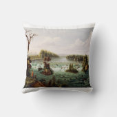 Coussin Chutes de Saint Anthony par Henry Lewis (Verso)