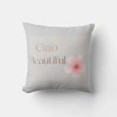 Coussin Ciao Beau Italien Dire Grey Texte (Recto)