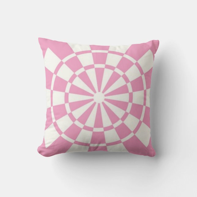 Coussin Cible de fléchettes rose (Recto)
