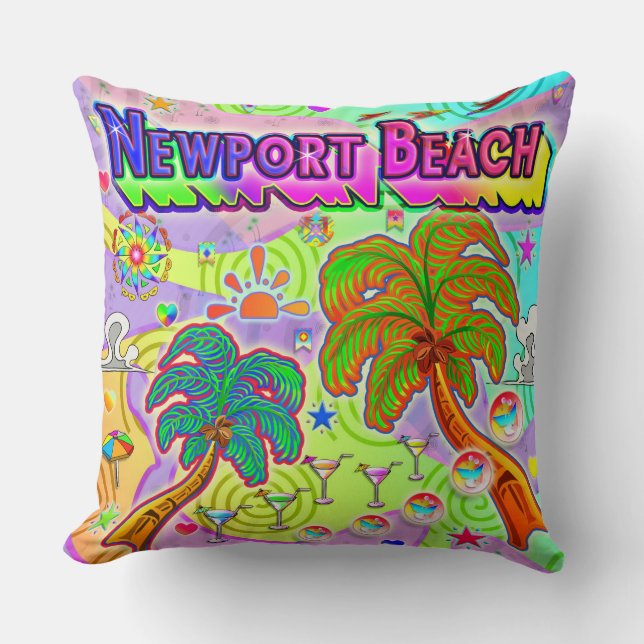 Coussin cible de vacances de Newport Beach (Recto)
