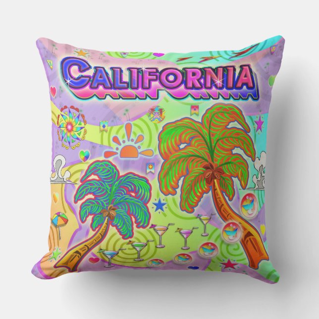Coussin cible de vacances en Californie (Recto)