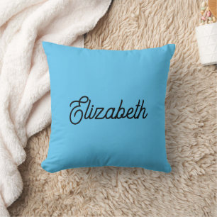 Coussin Ciel Bleu Jeu d'oreiller Remplacer Nom Typographie